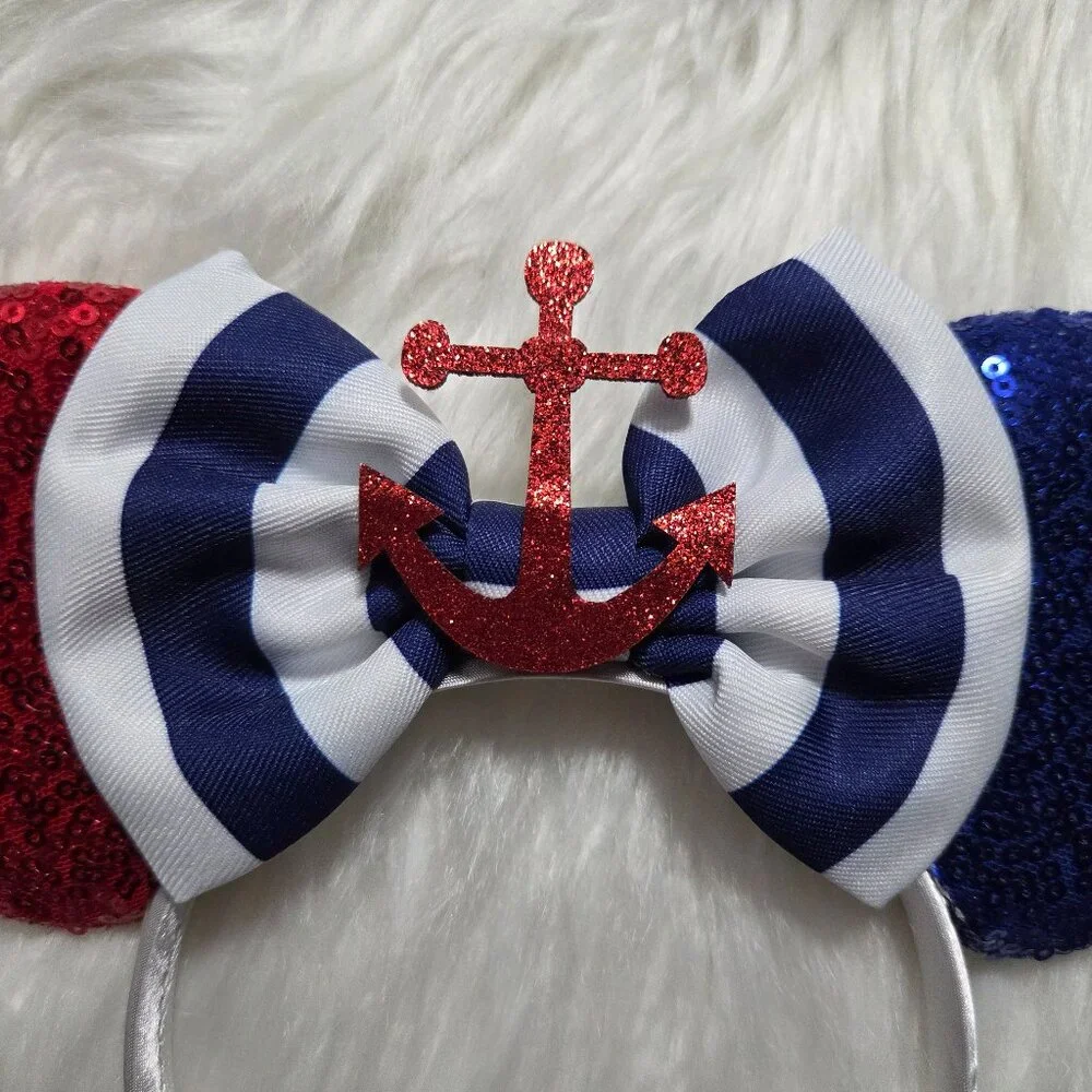 Nautical Sailor-Themed Minnie Mouse Ears
